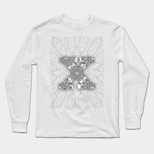 'X' Intricate Pattern Long Sleeve T-Shirt